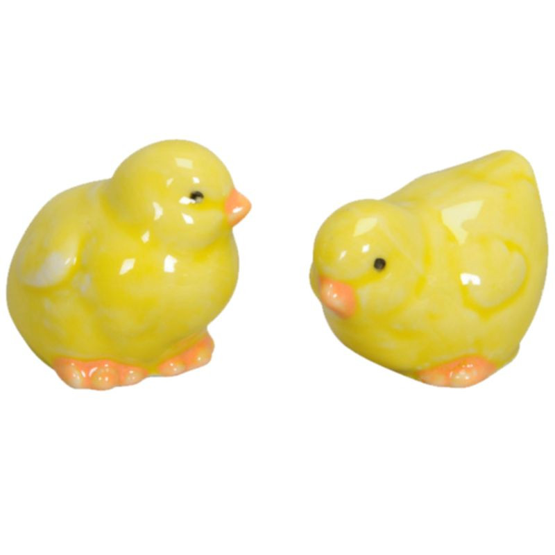 Deko Küken Porzellan kaufen gelbe Osterdekoration 4,5 cm